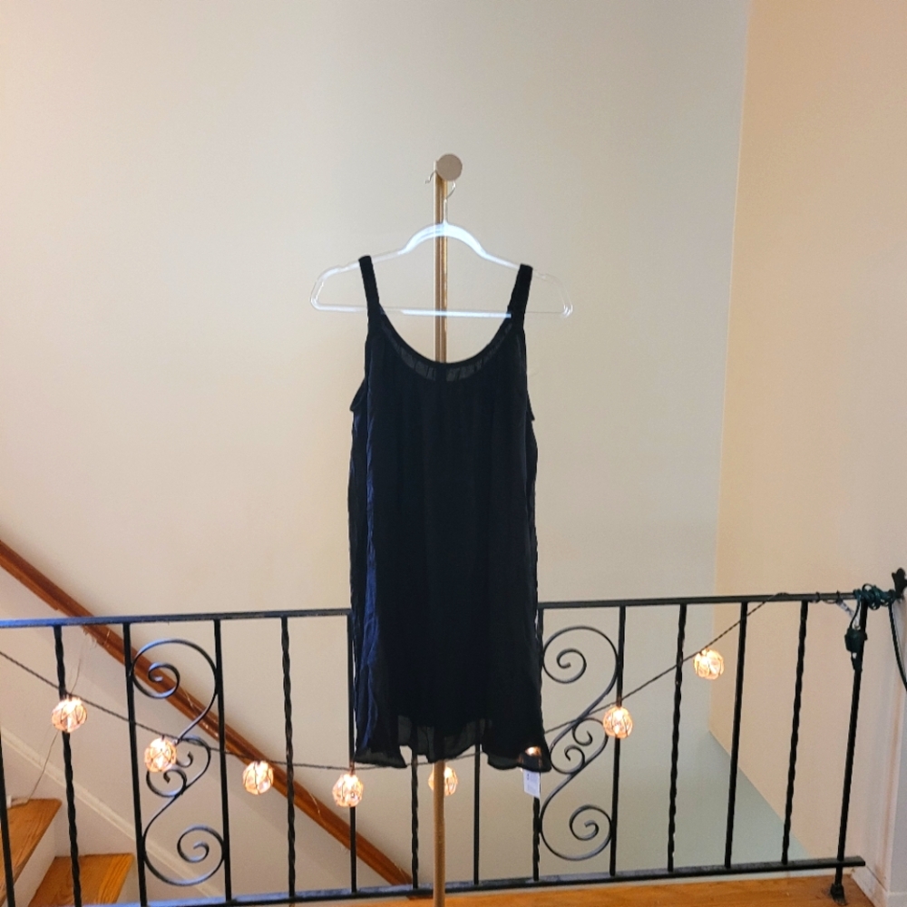 Nwt Cupshe Black Loose Scoop Neck Mini Swim Cover-Up Size Medium - Picture 14 of 15